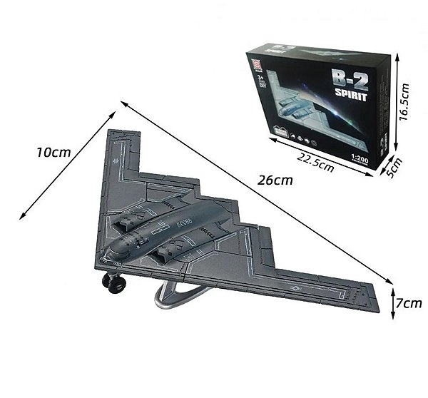 B-2 SPIRIT (26CM) - Fácil Montagem - NÃO precisa pintar/colar