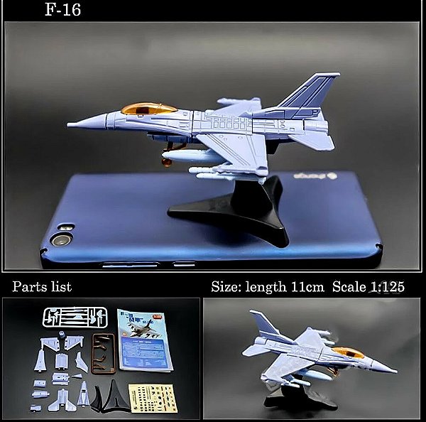 F-16 - Fácil Montagem - NÃO precisa pintar/colar
