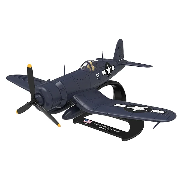 Avião da 2ª Guerra F4U CORSAIR - METAL - 1:72 - com hélice móvel