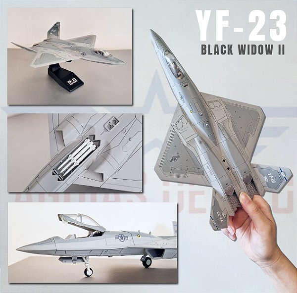 YF-23 BLACK WIDOW II - 1:72 (GRANDE) - COM PEÇAS MÓVEIS