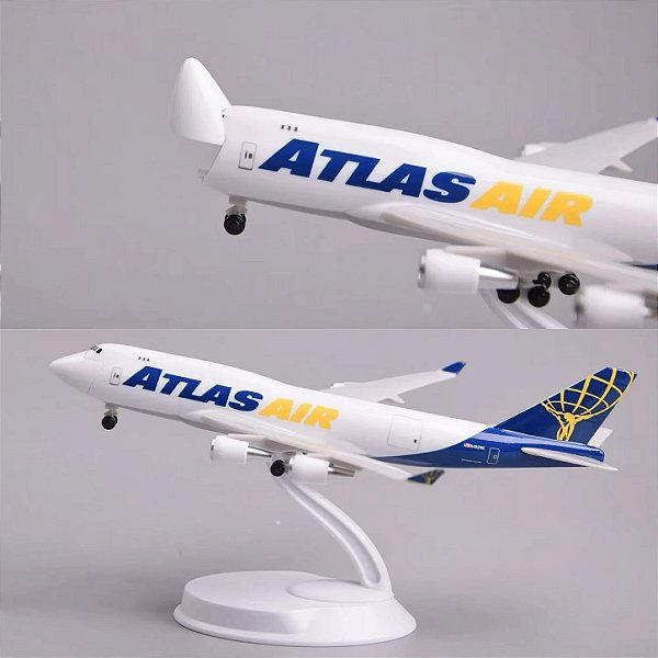 Boeing 747 - ATLAS - 1:400 - Com abertura do compartimento de carga