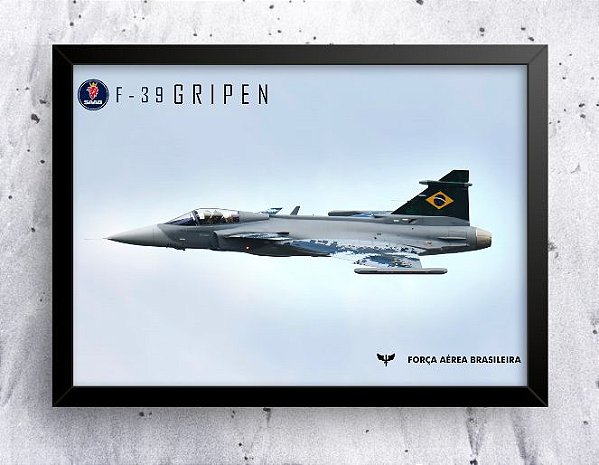 Quadro - Gripen da FAB (20cm x 30cm) (cód. 5-3)