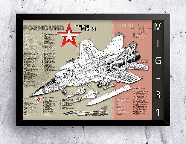 Quadro - MIG-31 Foxhound (20cm x 30cm) (cód. 5-4)