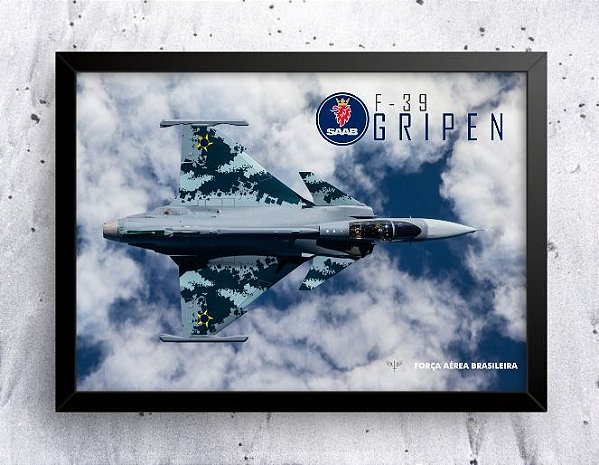 Quadro - Gripen da FAB (20cm x 30cm) (cód. 5-7)