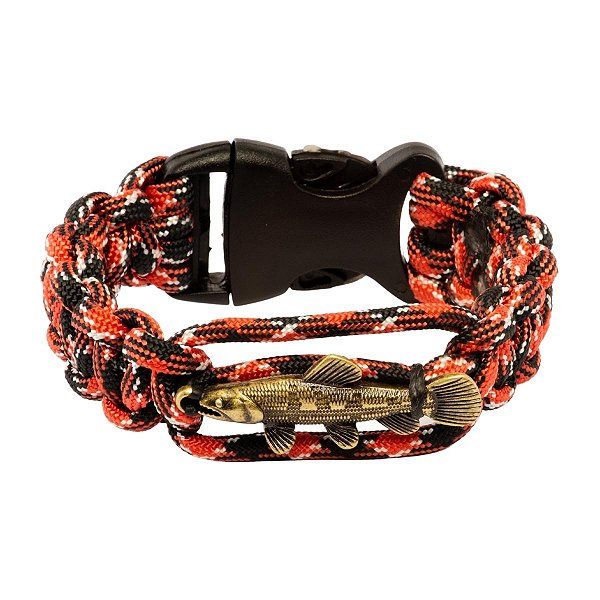 Pulseira Pescador BRK Paracord Traíra Ouro