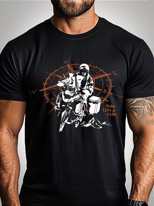 Camiseta Brk Motors Make Life A Ride Algodão Egípcio