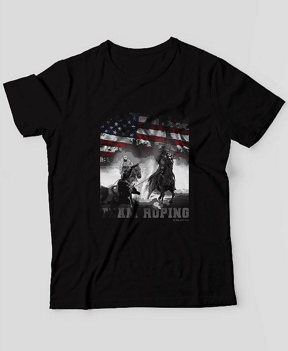 Camiseta Agro Brk Team Roping USA com Algodão Egípcio