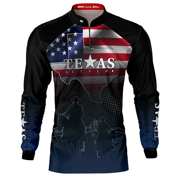 Camisa Agro BRK Texas Bandeira Estados Unidos com UV50+