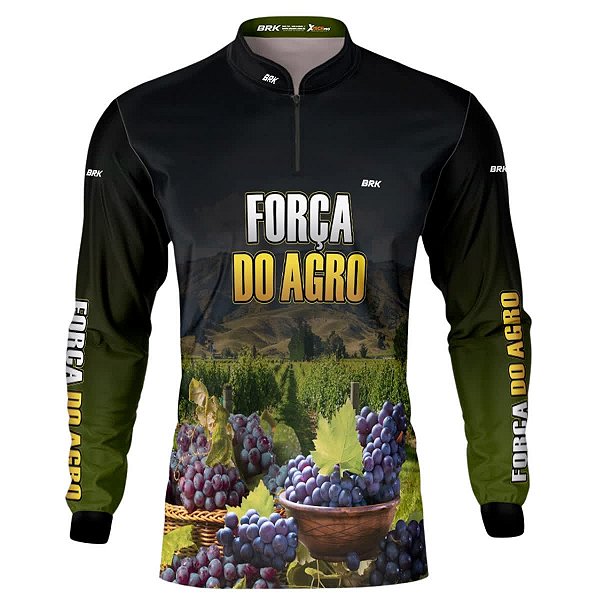 Camisa Agro BRK Força do Agro Produtor de Uva com UV50+