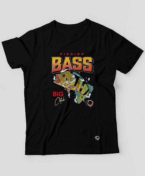Camiseta Brk Fishing Bass Big Catch com Algodão Egípcio