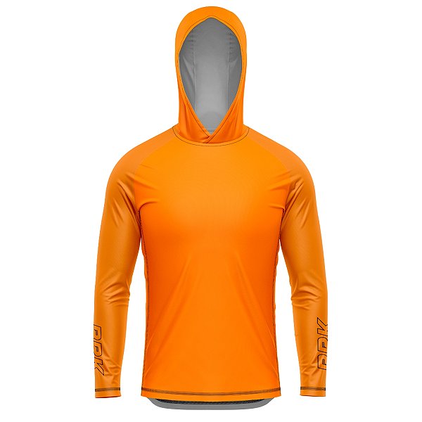 Camisa de Capuz Clean Laranja com Proteção UV+