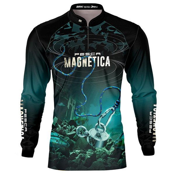Camisa de Pesca BRK Pesca Magnética com UV50+