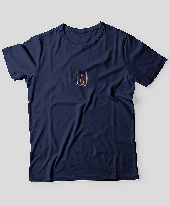 Camiseta Brk Fishing Logo Anzol com Algodão Egípcio