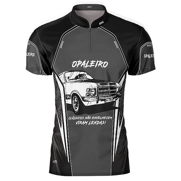 Camisa de Carros Antigos Brk Opala Preto com Proteção UV 50+