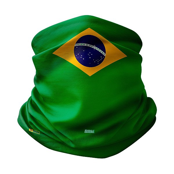 Bandana Balaclava Tubeneck Brk Brasil Verde com UV50+
