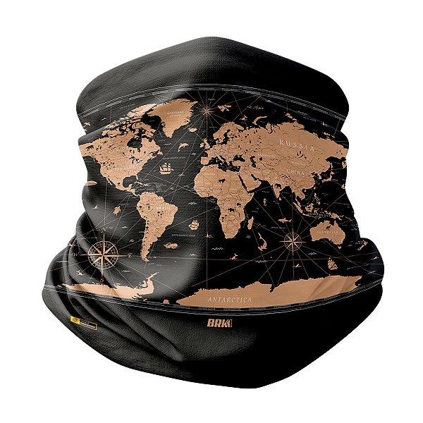 Bandana Balaclava Tubeneck Brk Mapa do Mundo Travel com UV50+