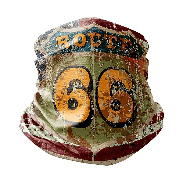 Bandana Tubeneck Brk Motors Route 66 Old Com Proteção UV50+