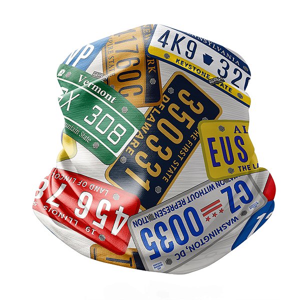Bandana Tubeneck Brk Maps States USA Com Proteção UV50+