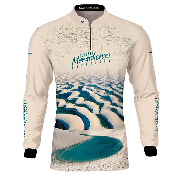 Camisa Motociclismo BRK Expedição Lençóis Maranhenses Clara Com UV50+