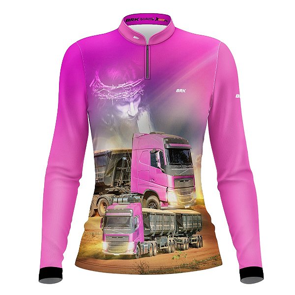 Camisa de Caminhão BRK Caminhão de Rodagem Feminina com UV50+