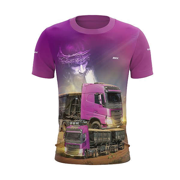 Camiseta de Caminhão BRK Caminhão de Rodagem Feminina com UV50+