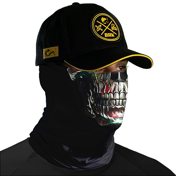 Bandana Tubeneck Brk Caveira Fogo e Dragão Com Proteção UV50+