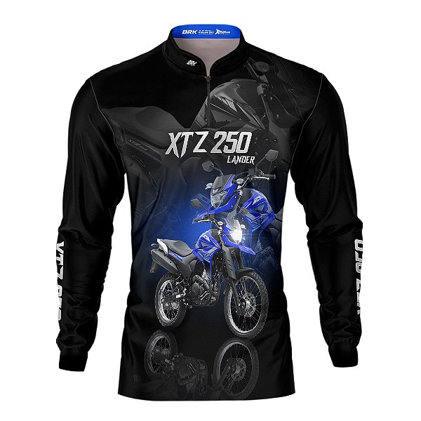 Camisa Brk Motociclismo XTZ 250 Azul Proteção UV50+