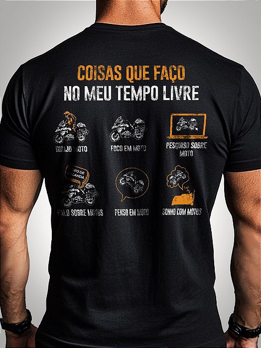 Camiseta Brk Motors No Meu Tempo Livre com Algodão Egípcio