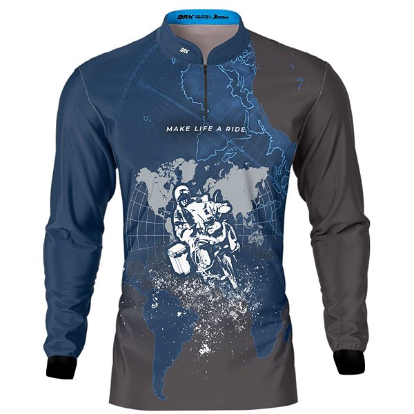 Camisa Brk Motociclismo Big Trail Life com Proteção UV50+