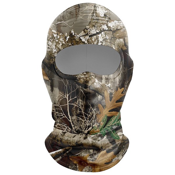 Balaclava Tubeneck Brk Camuflada Folhas e Galhos Tipo 2 com UV50+