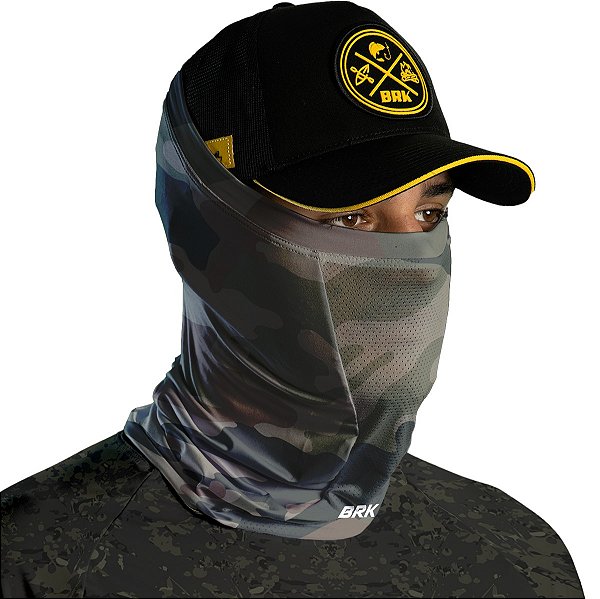 Bandana Black Mask Brk Camuflada Floresta Com Proteção UV50+