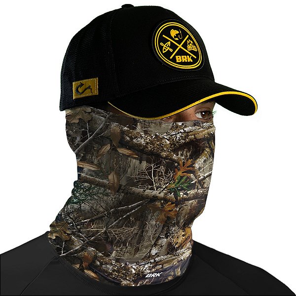 Bandana Tubeneck Brk Camuflada Folhas e Galhos Com Proteção UV50+