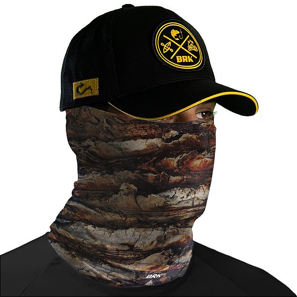 Bandana Tubeneck Brk Camuflada Textura Tronco Árvore Com Proteção UV50+