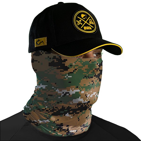 Bandana Tubeneck BRK Camuflada Digital Florestal Com Proteção UV50+
