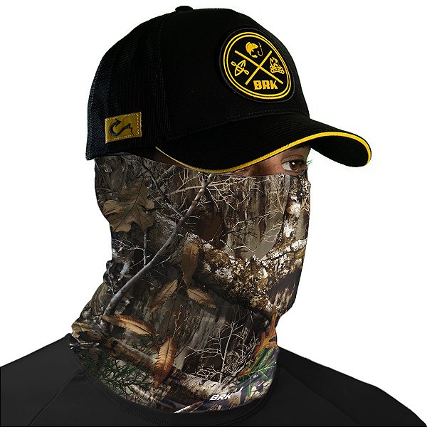 Bandana Tubeneck BRK Camuflada Folhas e Galhos Tipo 2 Com Proteção UV50+