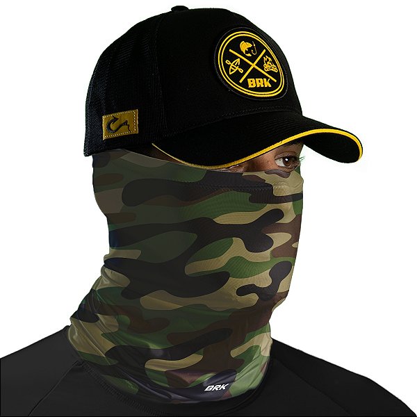 Bandana Tubeneck Brk Camuflada Floresta Tipo 2 Com Proteção UV50+