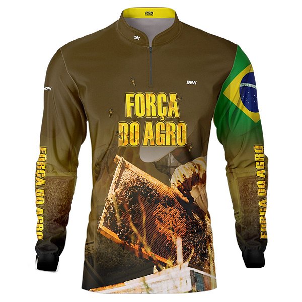 Camisa Agro BRK Força do Agro Apicultor com Proteção Solar UV  50+