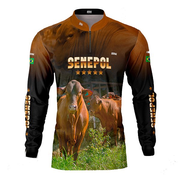 Camisa Agro Brk Gado Senepol Proteção Solar UV50+