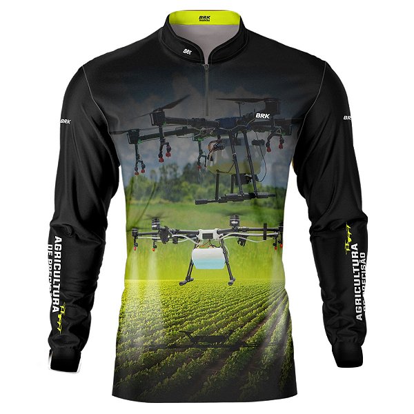 Camisa Brk Drone é Agricultura de Precisão com Proteção Solar UV 50+