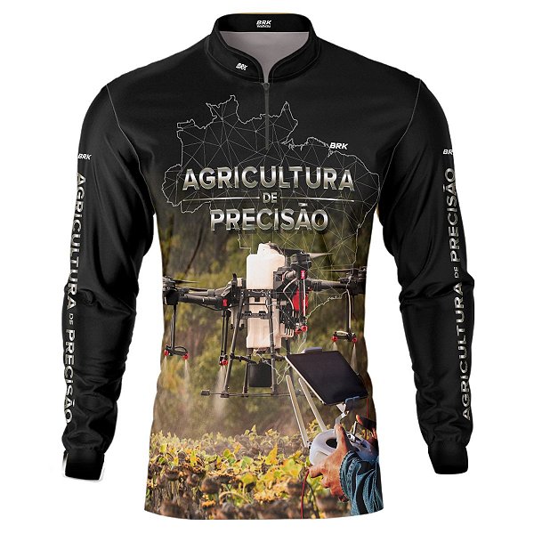 Camisa BRK Drone é Agro Agricultura de Precisão 02 com Proteção Solar UV 50+