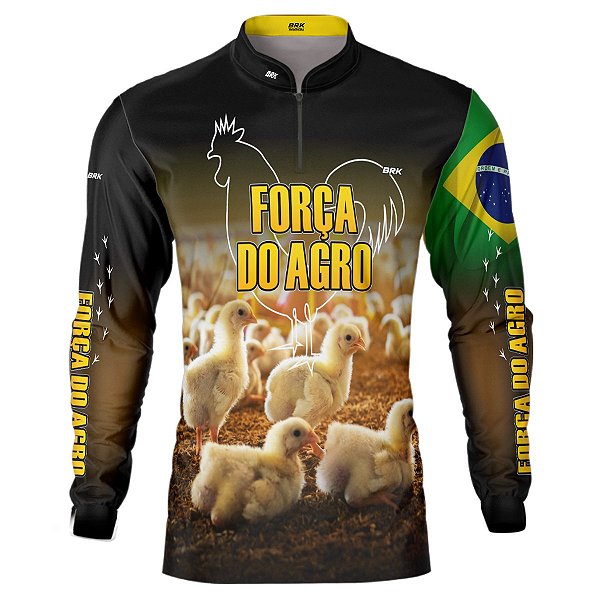 Camisa Força do Agro - Granja com Proteção Solar UV  50+