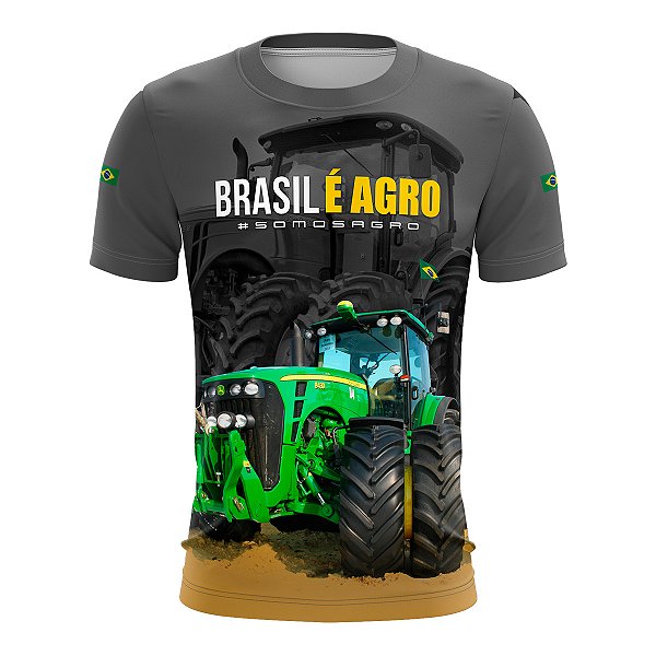 Camiseta  Brk Brasil é Agro 03 Com Proteção Solar UV50+