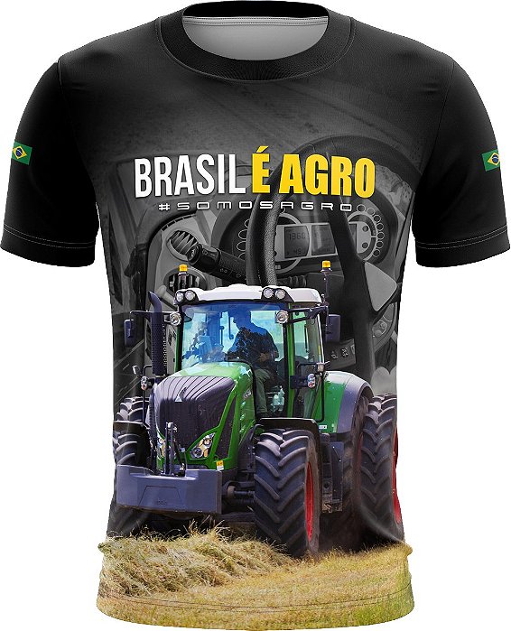 Camiseta Brk Brasil é Agro 06 Com Proteção Solar UV50+