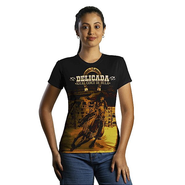 Camiseta Agro Brk Delicada Igual Coice de Mula  com Proteção Solar UV  50+