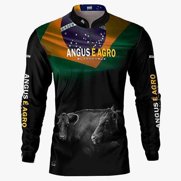 Camisa Agro Brk Angus é Agro Brasil com Proteção Solar UV  50+