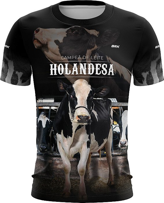 Camiseta Agro Brk Vaca Holandesa com Proteção Solar UV 50+