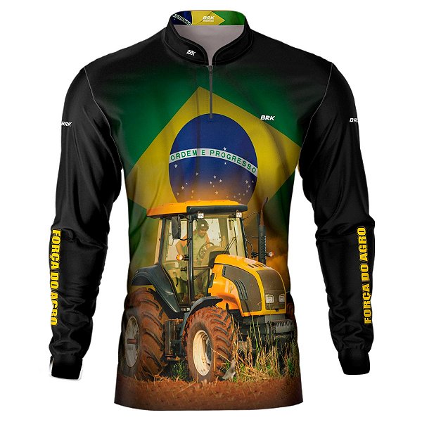 Camisa Agro BRK Força do Agro Brasil com UV50 +