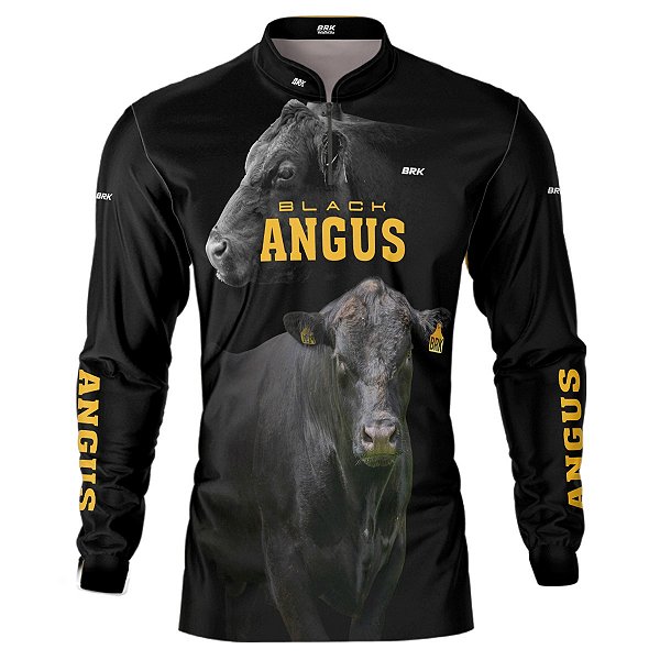 Camisa Agro BRK Preta Black Angus com UV50 +