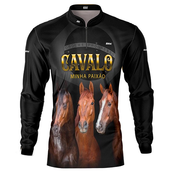 Camisa Country BRK Paixão Por Cavalos com UV50 +