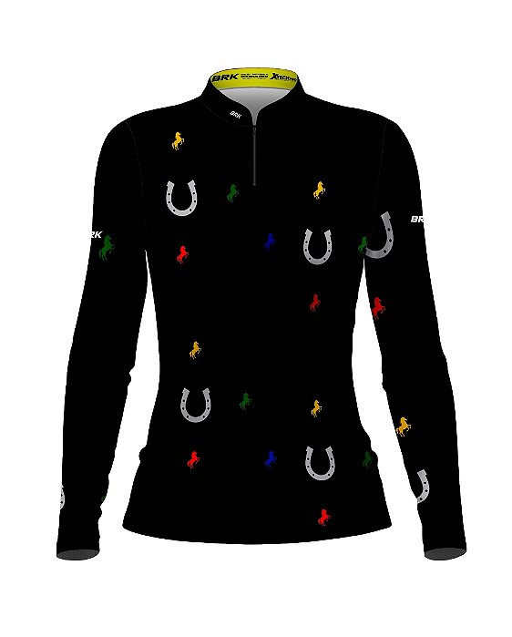 Camisa Country BRK Feminina Boiadeira Ferradura 2.0 com UV50 +